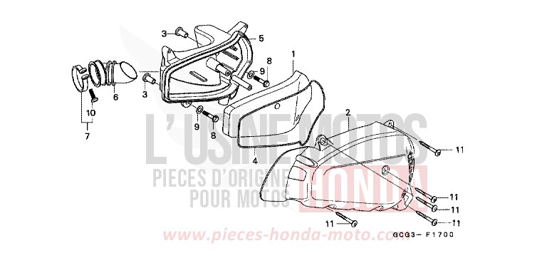 LUFTFILTER von CB1300 Super Bold'or ABS SCHWARZ (NH1) von 1999